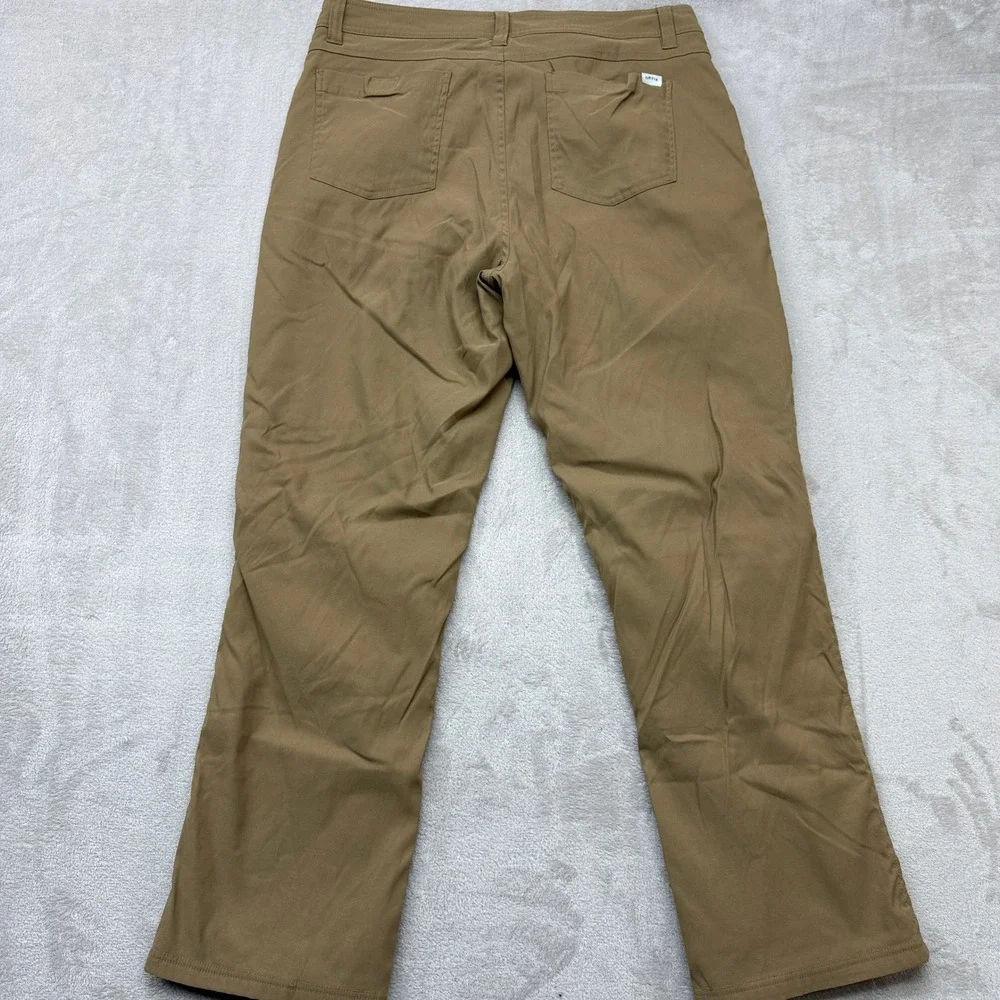 Orvis Fleece Lined Pants Mens 34x30 Tan Insulated Outdoor Stretch Hiking Camping